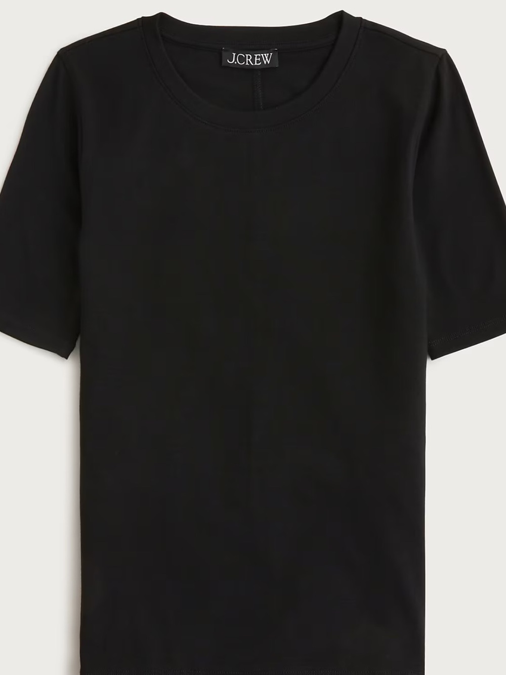 NWT J. Crew Refined Elbow Sleeve Crewneck Tee - Black